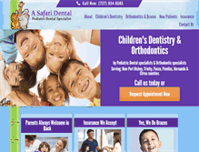 Tablet Screenshot of mychildsdentist.com